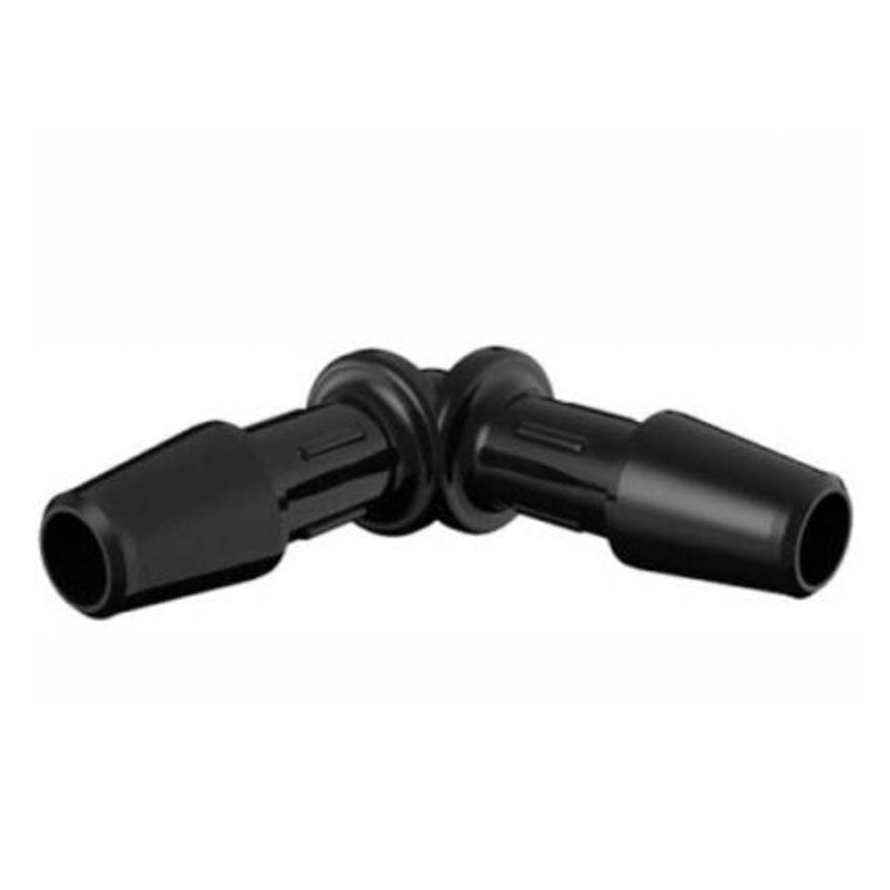 Gardyn 90-degree elbow connector for irrigation hose routing
