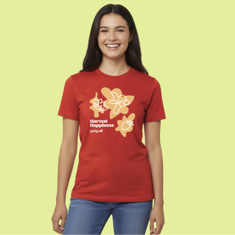 Gardyn Harvest T-Shirt cotton tee with botanical graphic