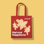 Gardyn Harvest Tote Bag with botanical illustration - eco-friendly reusable bag