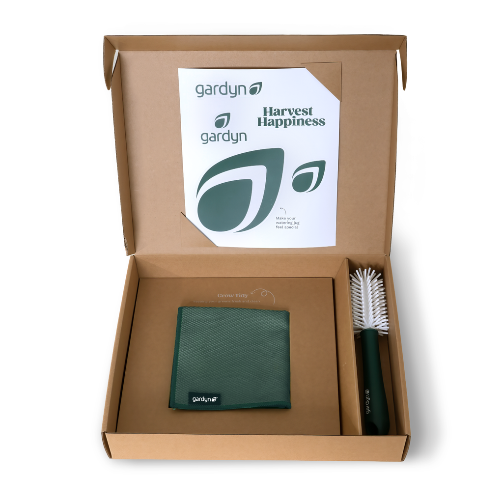 Gardyn Harvest Kit in canvas carrying case with harvesting and maintenance tools