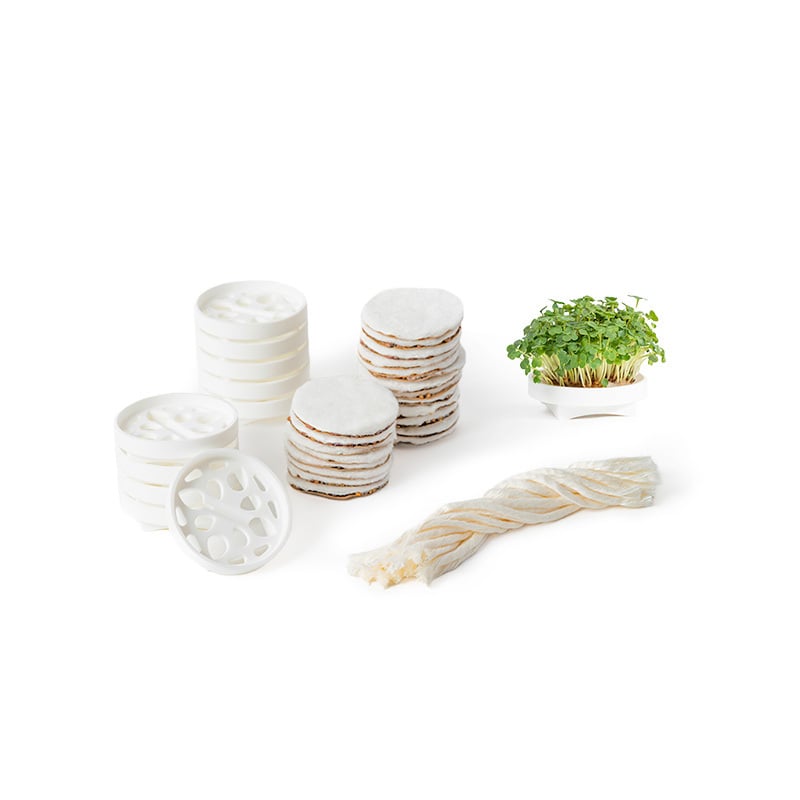 Gardyn Microgreens grow plates - stackable white reusable growing platforms