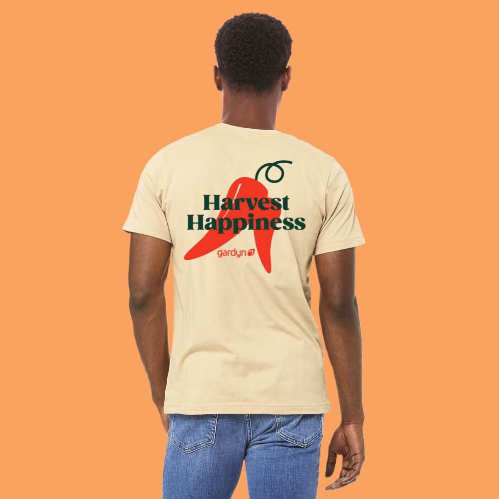 Gardyn Peppers T-Shirt back design with hot pepper graphic