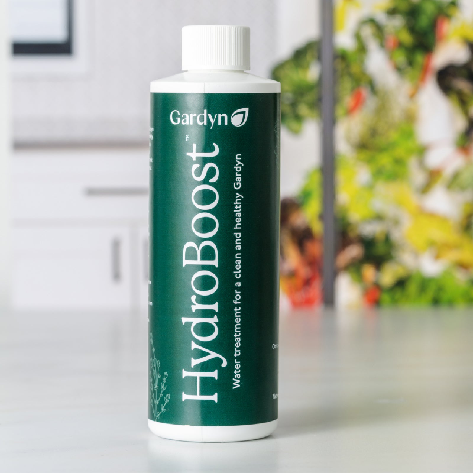 Gardyn HydroBoost plant nutrition supplement bottle - boosts growth and yield